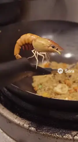 You’re telling me a shrimp fried this rice?? 😳 #shrimpfriedrice #meme #sora #food #fyp