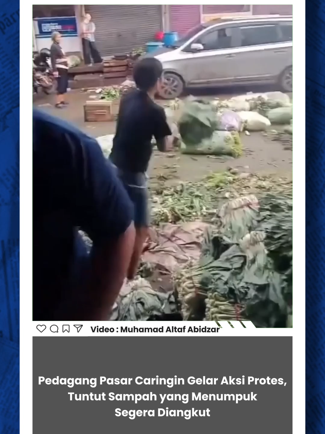 Pedagang Pasar Caringin menggelar aksi protes di depan pasar pada Jumat, menuntut agar sampah yang menumpuk segera diangkut. Menurut para pedagang, kondisi pasar semakin kotor karena sampah tidak dibersihkan secara rutin, sehingga mengganggu kenyamanan pengunjung dan aktivitas jual beli. Dalam aksi tersebut, pedagang membawa spanduk dan berorasi sambil menuntut perhatian dari pihak terkait. Mereka menegaskan bahwa penumpukan sampah bukan hanya mengganggu estetika pasar, tetapi juga menimbulkan risiko kesehatan bagi pedagang dan pembeli. Pihak pengelola pasar dan pemerintah setempat diminta segera menindaklanjuti keluhan ini dengan mempercepat pengangkutan sampah dan meningkatkan frekuensi kebersihan. Pedagang berharap aksi mereka dapat menjadi perhatian serius agar kondisi pasar kembali bersih dan nyaman untuk semua. #PasarCaringin #Bandung #pedagang #Sampah #kebersihan #SampahMenumpuk #LingkunganBersih #PemkotBandung #beritaterkini #WargaPeduli #PasarBersih #KesehatanLingkungan #InfoBandung