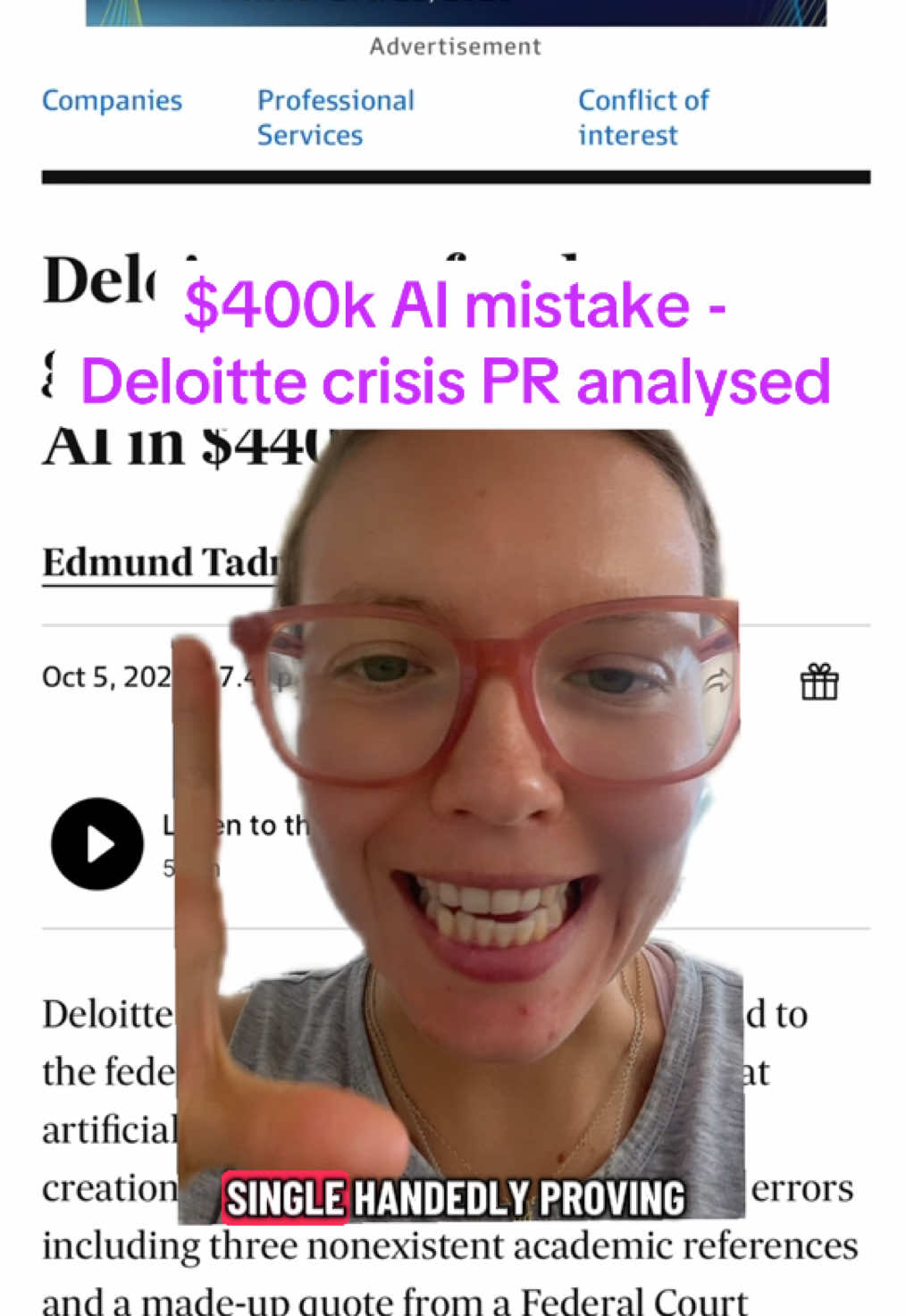 A big mistake and Friday news dump. AI is a huge PR risk most companies aren’t getting to grips with. You need to. #big4 #auspol #crisiscommunication 