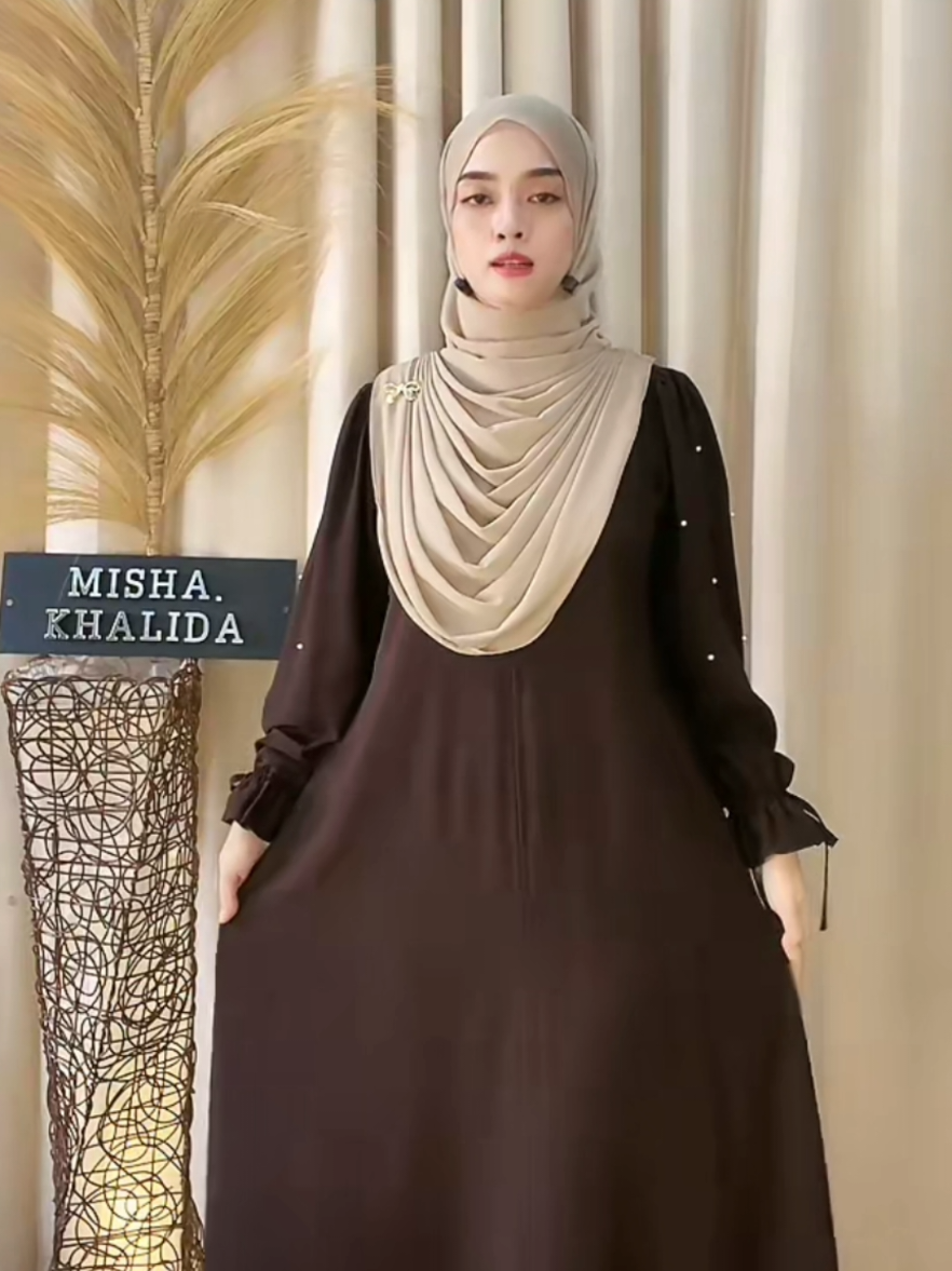 HWF - Abaya Azzmina. Sabrina Anti UV. Gamis Busui. Gamis Mutiara #gamismewah #gamiscantik #gamis #abaya #fyp 