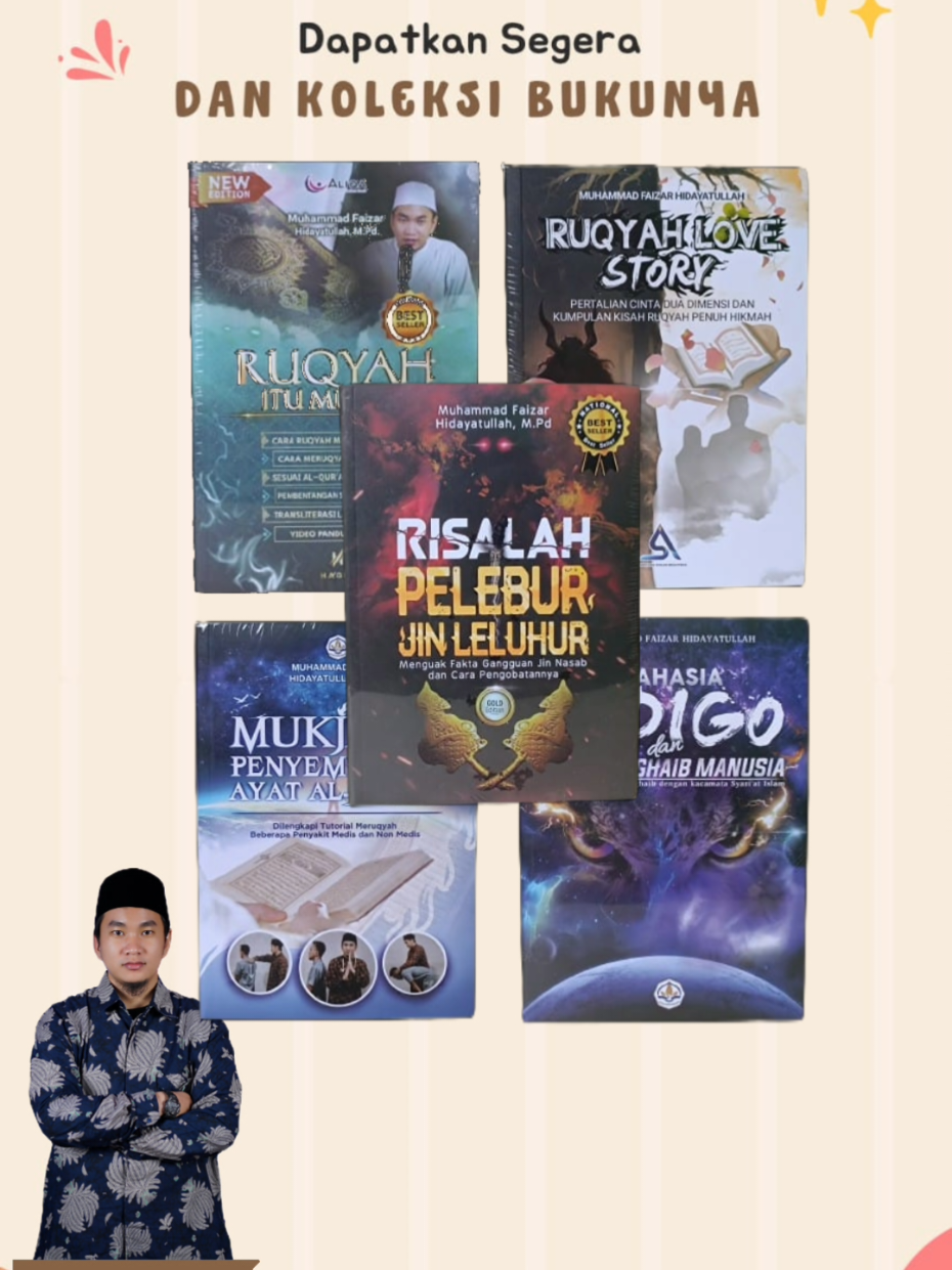 100% Buku original ================= Dapatkan berbagai buku karya ust muhammad faizar dan madu ruqyah lainnya hanya di etalase resmi kami - Arsyada Yadaka Internasional =================== untuk mendaftar dan konsultasi ruqyah syariyah bisa hubungi rumah bina Arsyada terdekat, kontak admin sudah kami sematkan di profil #ustadzmuhammadfaizar #ustadzfaizar #muhammadfaizar #ruqyahsyariyyah #ruqyah 