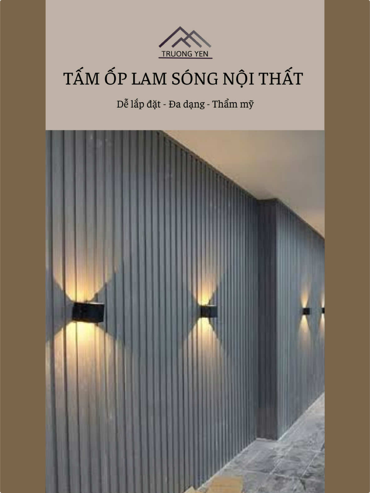 Tấm ốp lam sóng tạo điểm nhấn cho không gian - Lam Sóng Nội Thất  #yentamop #nhadep #tamoptuong #lamsong #noithat 
