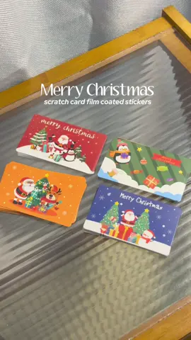 Scratch your aguinaldo on Christmas with this card film coated stickers ✨😍 #christmasiscoming #paskosapinas #christmasidea #scratchcard 