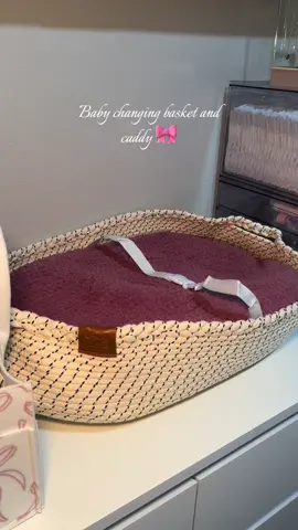 Baby Changing basket 💕 #babychangingbasket #babychangingstation #babycaddy #baby #babygirl 