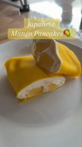 Japanese Mango Pancakes 🥞🥭 #japanese #mangopancake #creatorsearchinsights #viral #trending 