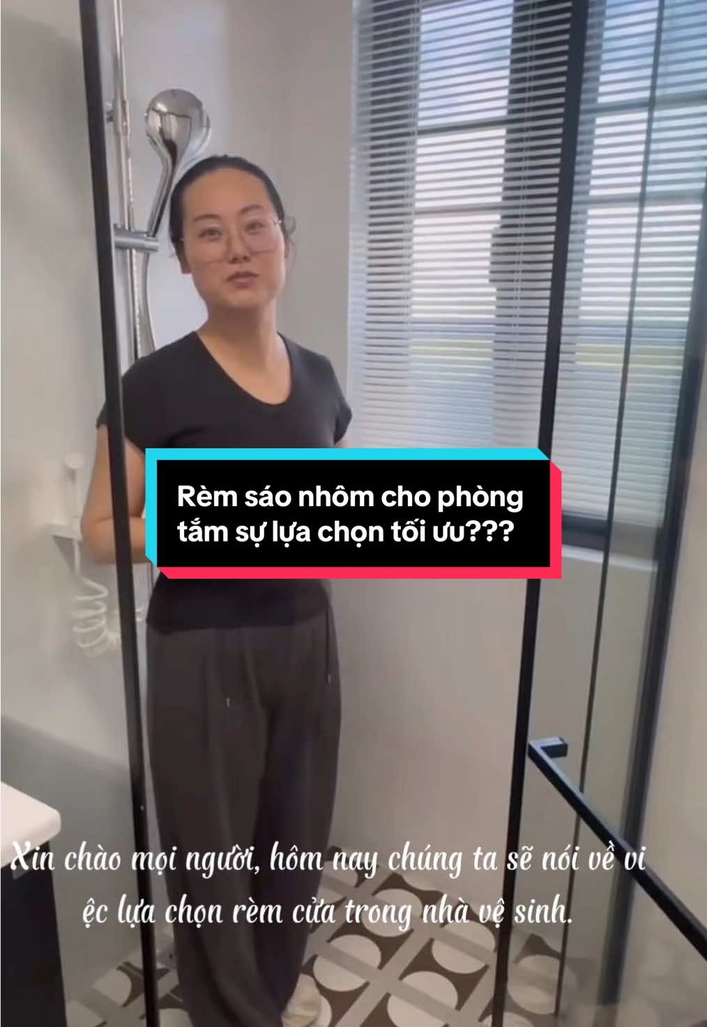 Nếu là cửa sổ phòng tắm bạn có chọn rèm sáo nhôm không?🤔🤔🤔 #remsaonhom #remnhom 