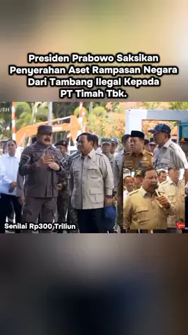 Presiden Prabowo Subianto menyaksikan penyerahan aset barang rampasan negara (BRN) berupa 6 smelter yang terbukti melakukan aktivitas tambang ilegal di kawasan PT Timah, Kepulauan Bangka Belitung.  Penyerahan aset dilakukan secara berjenjang, dimulai dari Jaksa Agung kepada Wakil Menteri Keuangan, dilanjutkan dari Wakil Menteri Keuangan kepada CEO Danantara, dan akhirnya dari CEO Danantara kepada Direktur Utama PT Timah Tbk.  Sementara itu, Prabowo bilang total kerugian negara akibat kegiatan tambang ilegal di kawasan PT Timah ini telah mencapai sekitar 300 triliun rupiah. Jumlah yang mencerminkan besarnya kebocoran kekayaan negara yang harus segera dihentikan. #prabowosubianto #kejaksaanagung #berantaskorupsi #fypviral 