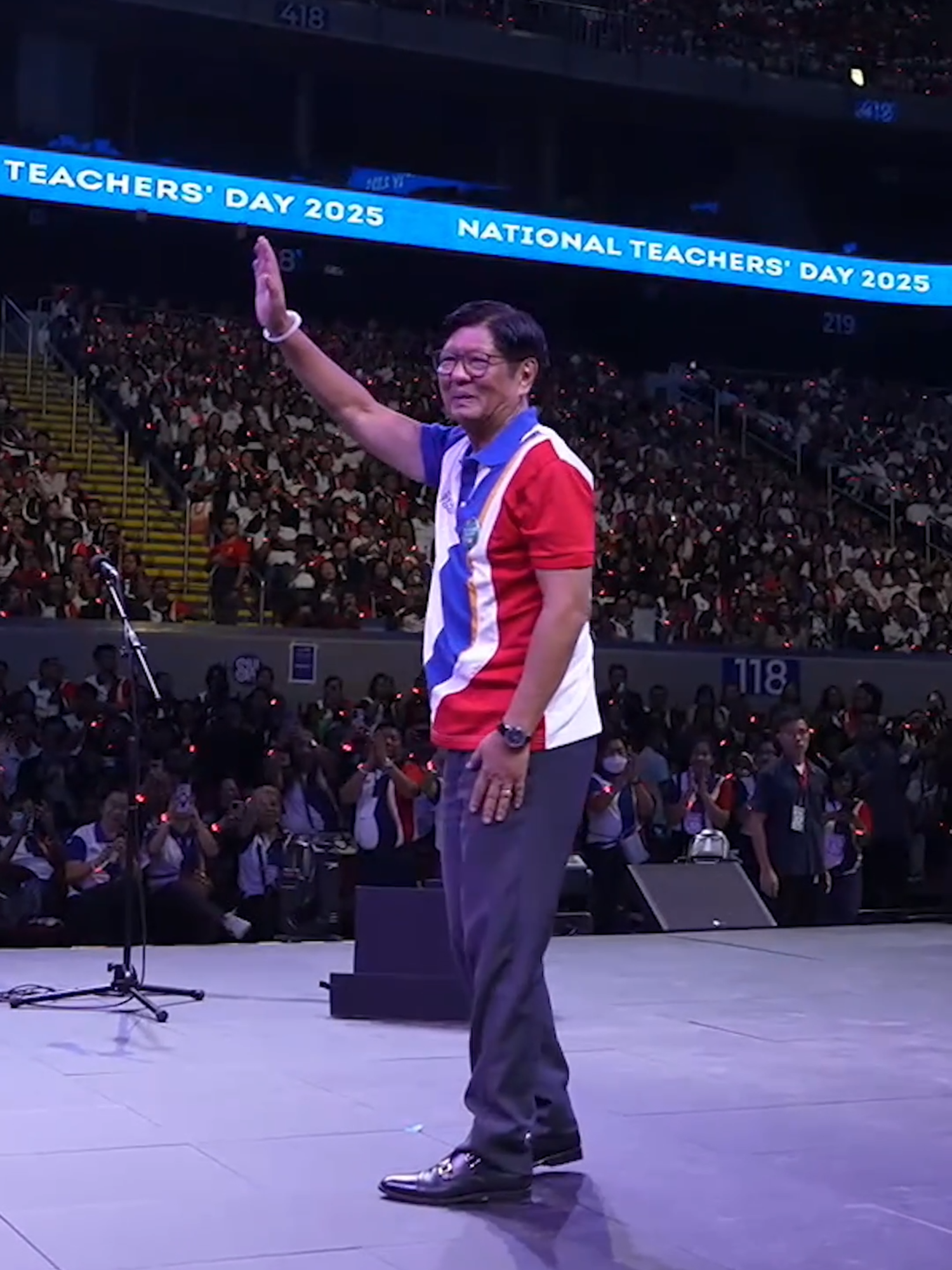 President Ferdinand R. Marcos Jr. graces the 2025 National Teachers’ Day Celebration at the SM Mall of Asia Arena in Pasay City on October 6, 2025. #pbbm #rtvm #tiktokphilippines