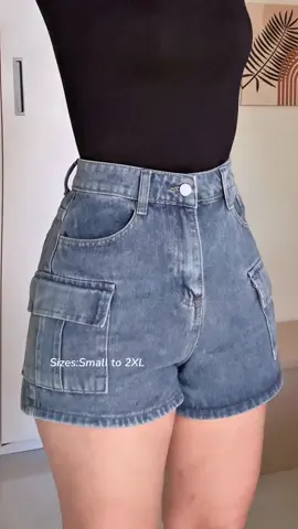 cargo denim shorts-small to 2xl #cargodenimshort #denimshorts #denimshortforwomen #highwaistshorts #shortsforwomen 