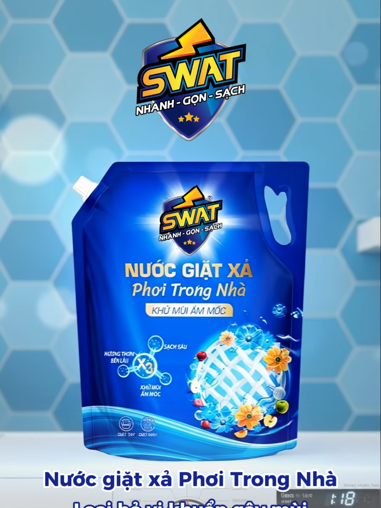 Chỉ cần có SWAT thì việc giặt giũ cũng thật vui #SWATgiatxa #khumuiamoc #phoitrongnha #LifeHack #thom72h #TiktokMadeMeBuyIt #mưa #bão #trend