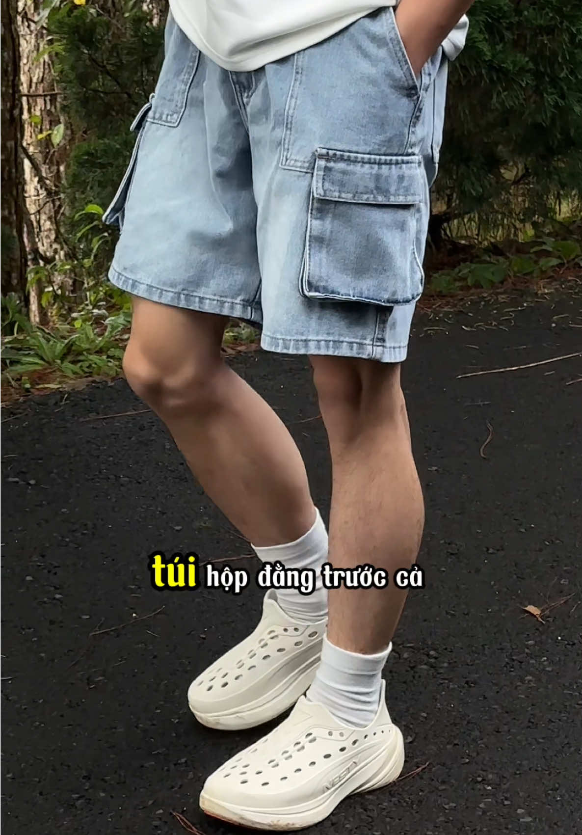 Quần short jean túi hộp bản dày dặn nha