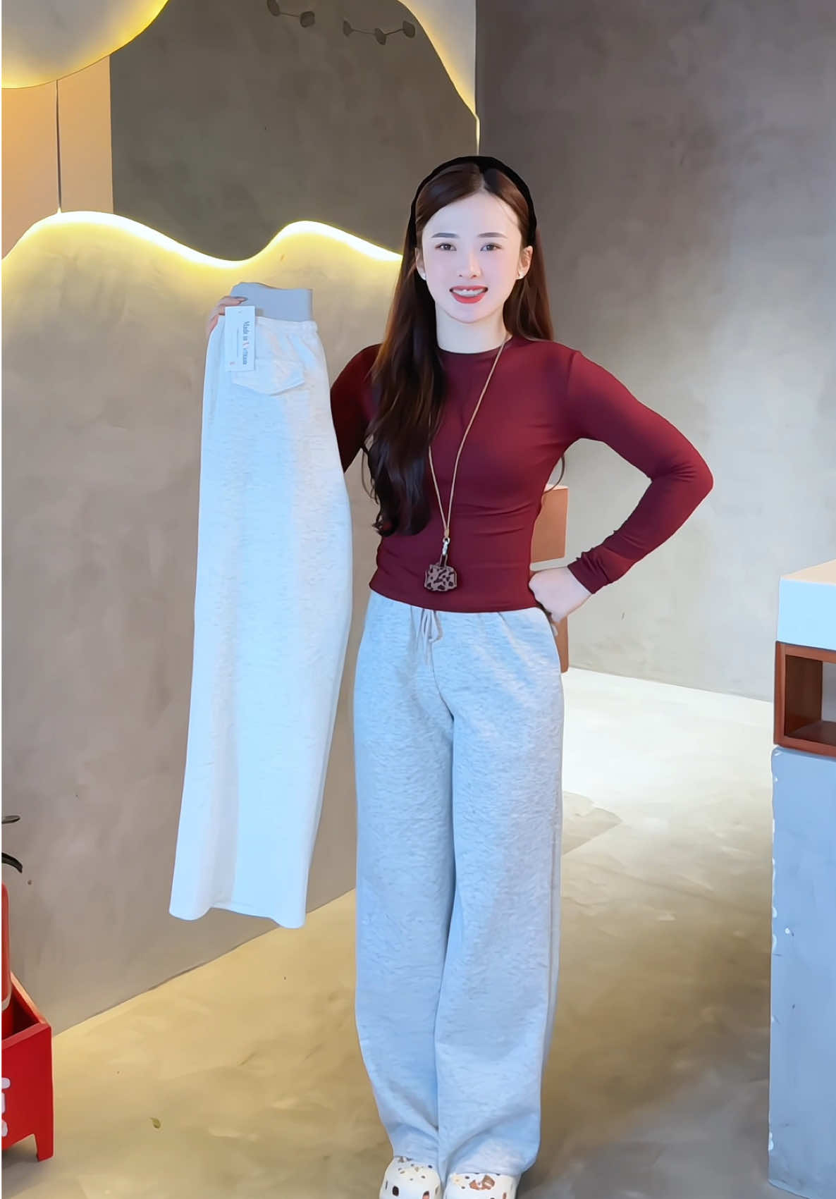 [ New Quần Suông Ống Rộng ] Chất nỉ dày dặn
