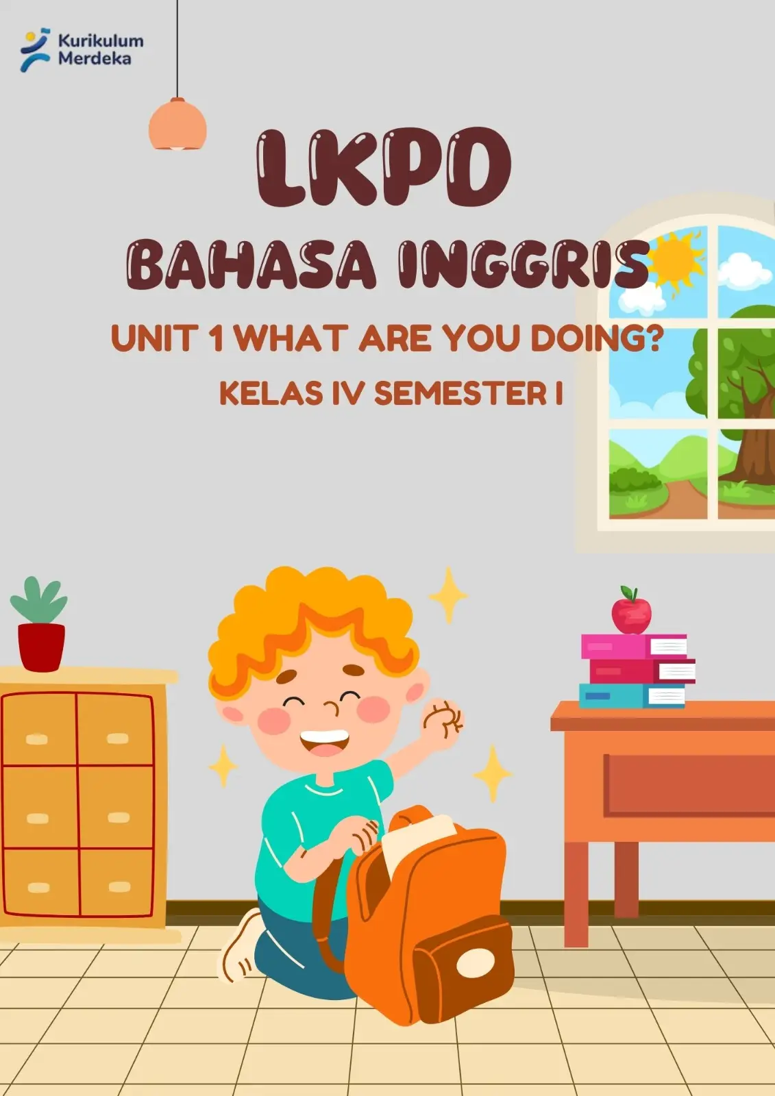 LKPD Bahasa inggris kelas 4 unit 1 What are you doing? LKPD ini disusun untuk membantu siswa kelas 4 SD dalam memahami dan mempraktikkan penggunaan Present Continuous Tense dengan tema “What Are You Doing?”. Melalui lembar kerja ini, siswa diajak untuk mengenal bentuk kalimat dengan to be (is, am, are) + verb-ing, memahami kosakata kegiatan sehari-hari, serta melatih keterampilan membaca, menulis, mendengar, dan berbicara dalam Bahasa Inggris.LKPD ini disusun untuk membantu siswa kelas 4 SD dalam memahami dan mempraktikkan penggunaan Present Continuous Tense dengan tema “What Are You Doing?”. Melalui lembar kerja ini, siswa diajak untuk mengenal bentuk kalimat dengan to be (is, am, are) + verb-ing, memahami kosakata kegiatan sehari-hari, serta melatih keterampilan membaca, menulis, mendengar, dan berbicara dalam Bahasa Inggris. #lkpd  #bahasainggris  #gurukelas4  #tahunajaranbaru  #semuaorang 