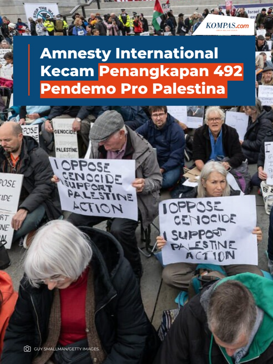 Aksi demonstrasi pro-Palestina di Trafalgar Square, London, berujung penangkapan 492 orang oleh Kepolisian Metropolitan. Amnesty International mengecam tindakan polisi, menyebut penangkapan ini melanggar kewajiban hak asasi manusia internasional. Penulis:  Albertus Adit Kreatif: Nabilla Mutiara Produser: Elizabeth Ayudya Ratna Rininta +  #ProPalestina #Gaza #Inggris #Global ##Voice