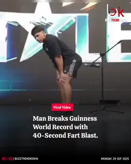 A man has officially broken the Guinness World Record after releasing a continuous fart that lasted an incredible 40 seconds, earning him global recognition #fart #tiktok #viral 