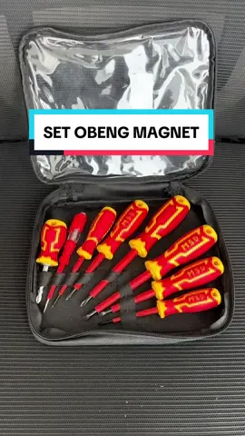 Set Obeng Magnet Listrik 8 Pcs — kuat, aman, dan serbaguna! Ujung magnet, tahan tegangan, dan nyaman digenggam. 🔧 #ObengListrik #AlatTeknisi #ObengMagnet 