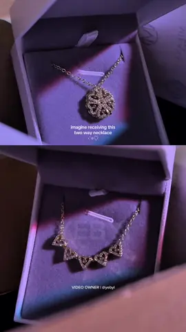 imagine receiving this two way necklace ⋆˙⟡♡ #necklace #heartnecklace #twowaynecklace #giftideas #yebyi 