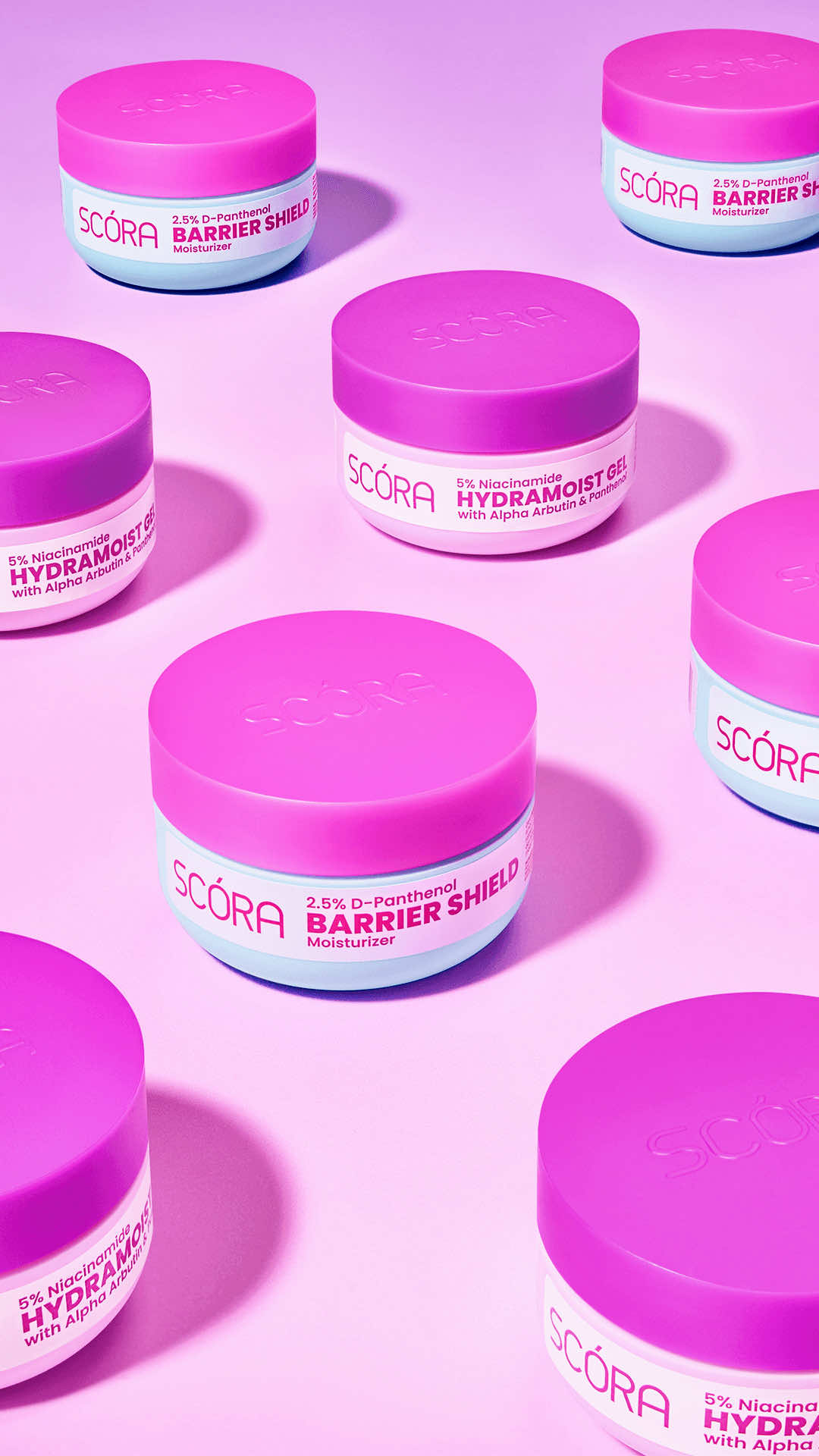 SCORA Niacinamide Hydramoist Gel & D-Panthenol Barrier Shield Moisturizer kini hadir dengan packaging baru!  💜 5% Niacinamide → Mencerahkan & melembapkan kulit  💙 2,5% D-Panthenol → Melindungi & memperbaiki skin barrier  Grab yours in online and offline store! 🛍✨ #scora #yourglowupbestie 