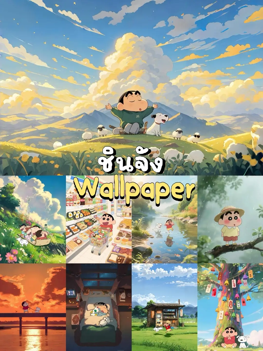 #ชินจัง #crayonshinchan #แจกวอลเปเปอร์ #ชินจังจอมแก่น 