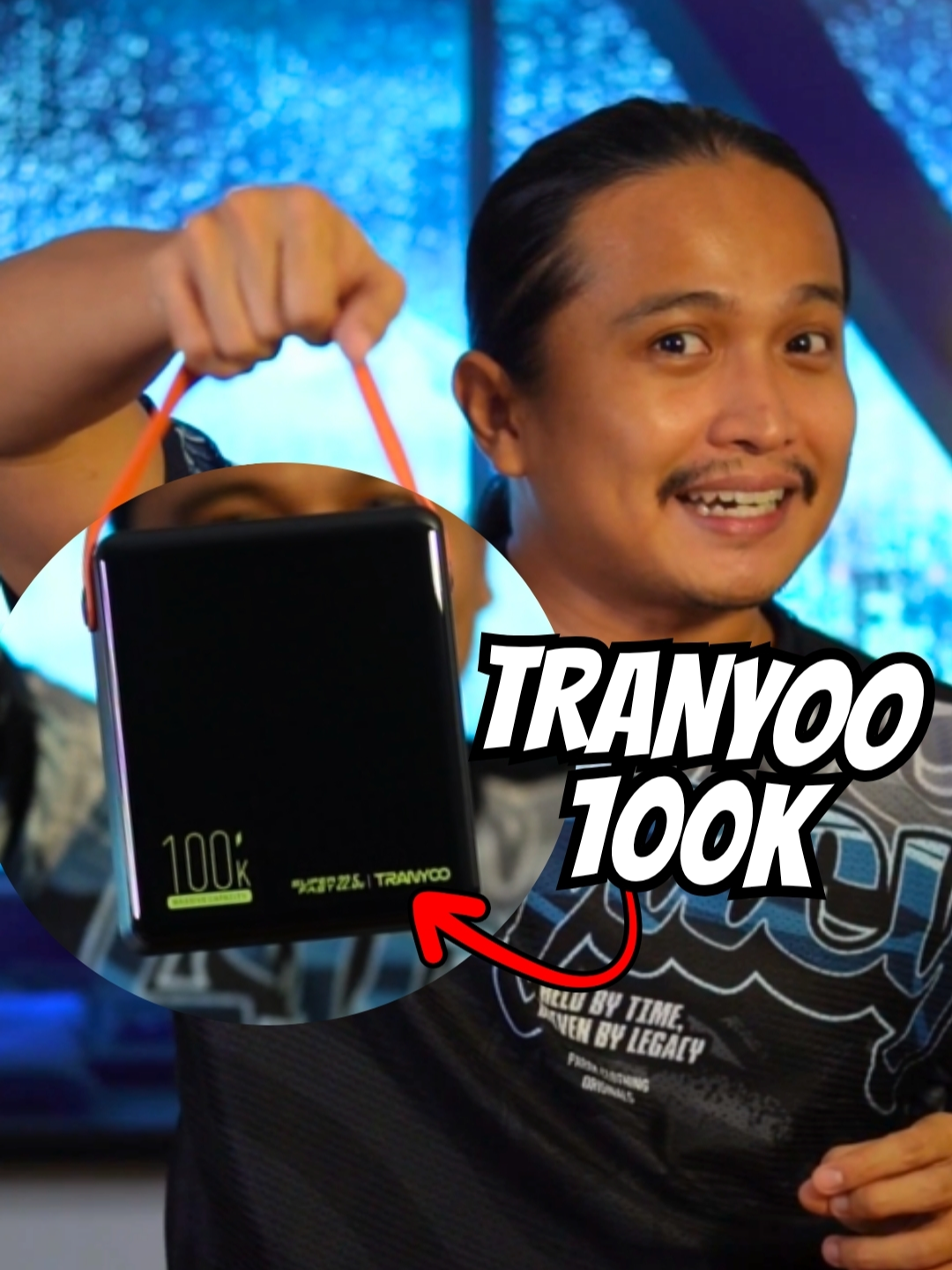 Tranyoo 100K Powerbank kahit buong barangay makicharge! Malakas, matibay, at ready ka saan mang lakad.
