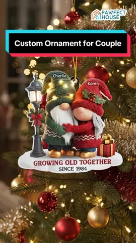 For couples who’ve shared decades of laughter, love, and Christmases. ❤️🎄 #pawfecthouse #personalizedgifts #husbandwife #couple #anniversary