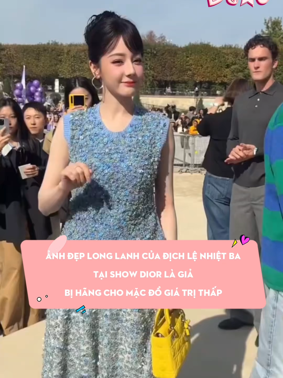 Ảnh đẹp long lanh của Địch Lệ Nhiệt Ba tại show Dior là giả, bị hãng cho mặc đồ giá trị thấp #dsao #showbiz #dichlenhietba