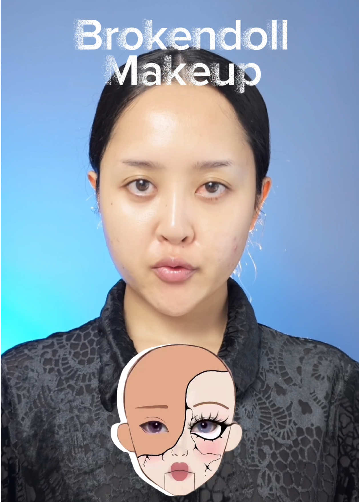 ตุ๊กตาที่ผุพัง Broken doll 🎎  #GhoulGlow #Musicflowerchallenge #musicflower #halloween2025 #halloweenmakeup 