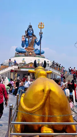 Peace and power meet at the hilltop — Pumdikot Shiva Statue 🕉️✨ #pumdikot #pumdikot_mahadev_murti #shiva #pokhara #nepal 