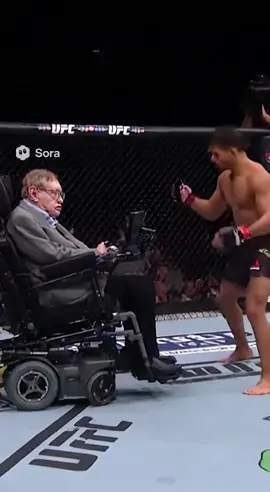 Stephen Hawking is savage for this 😭👩‍🦼  #sora2 #stephenhawking #funny #aivideo #UFC 