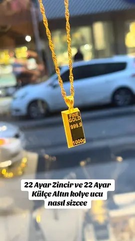 Yeni moda olan külçe altın kolye ucu şimdi 22 ayar olarka sizlerleee🤩🤩 . . . . #altın #kolye #kuyumcu #ajda #keşfet              