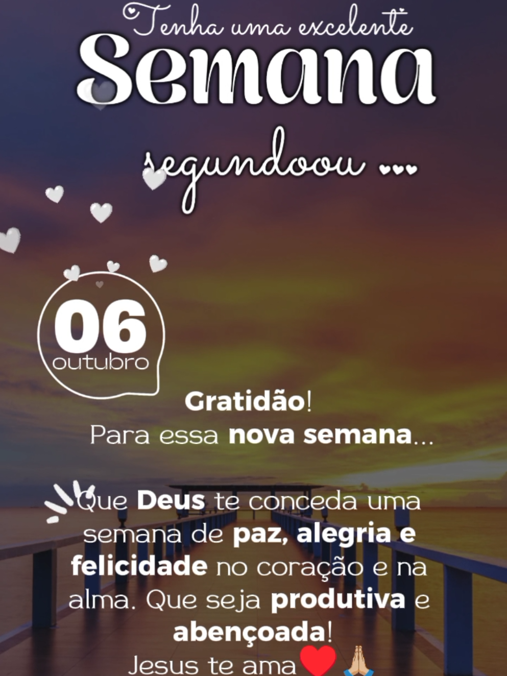 BOM DIA DEUS, SEGUNDA FEIRA DIA 06 DE OUTUBRO #bomdia #bomdiaaaaa #FÉ #jesus #fyp 