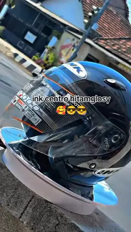 helm ink centro hitam glosy ready size M L XL busa lepas pasang #inkcentro #helmink #helminkcentro #fyp #trending 