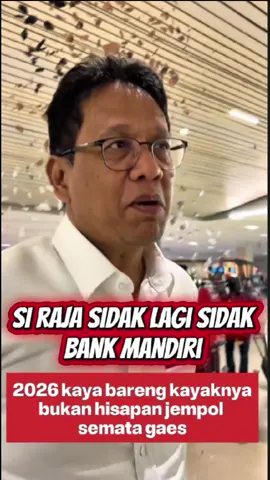 Purbaya si menteri gak betah duduk lagi sidak Bank Mandiri hari ini...  mana suaranya Fans Purbaya #purbaya #menkeu #bankmandiri 