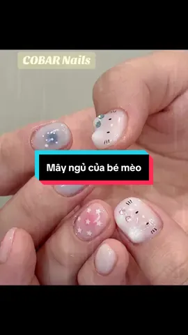 Mây ngủ của bé mèo #nail #nailsaigon #nailart #naildesign #nailgiare 