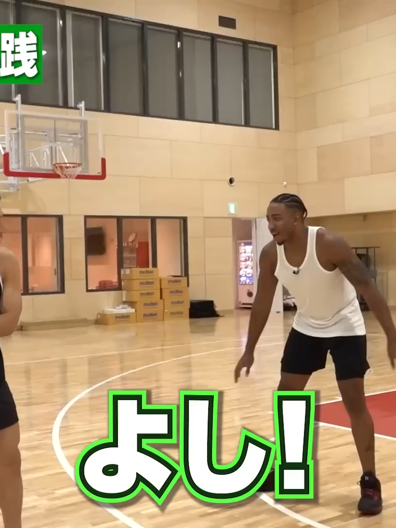 【神回】なかやまきんに君に富樫が本気でバスケを教えてみたら身体能力高すぎて奇跡が連発したwww【千葉ジェッツ】07