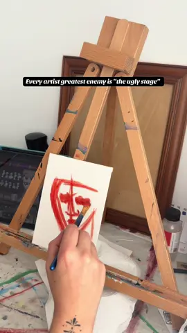 Oh she ugly ugly  #paintingprocess #uglystage #oilpainting #stilllifeart 