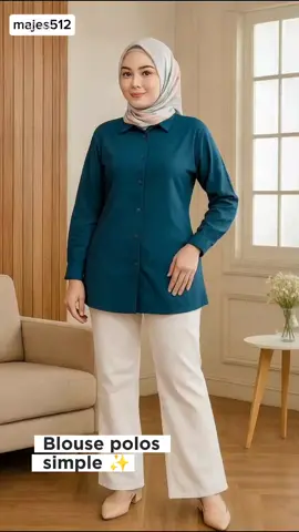 Look formal & casual bisa dalam satu blouse 😍 #OOTDMuslimah #OOTDWanita #OOTDWanitaKekinian #ootdfashion 