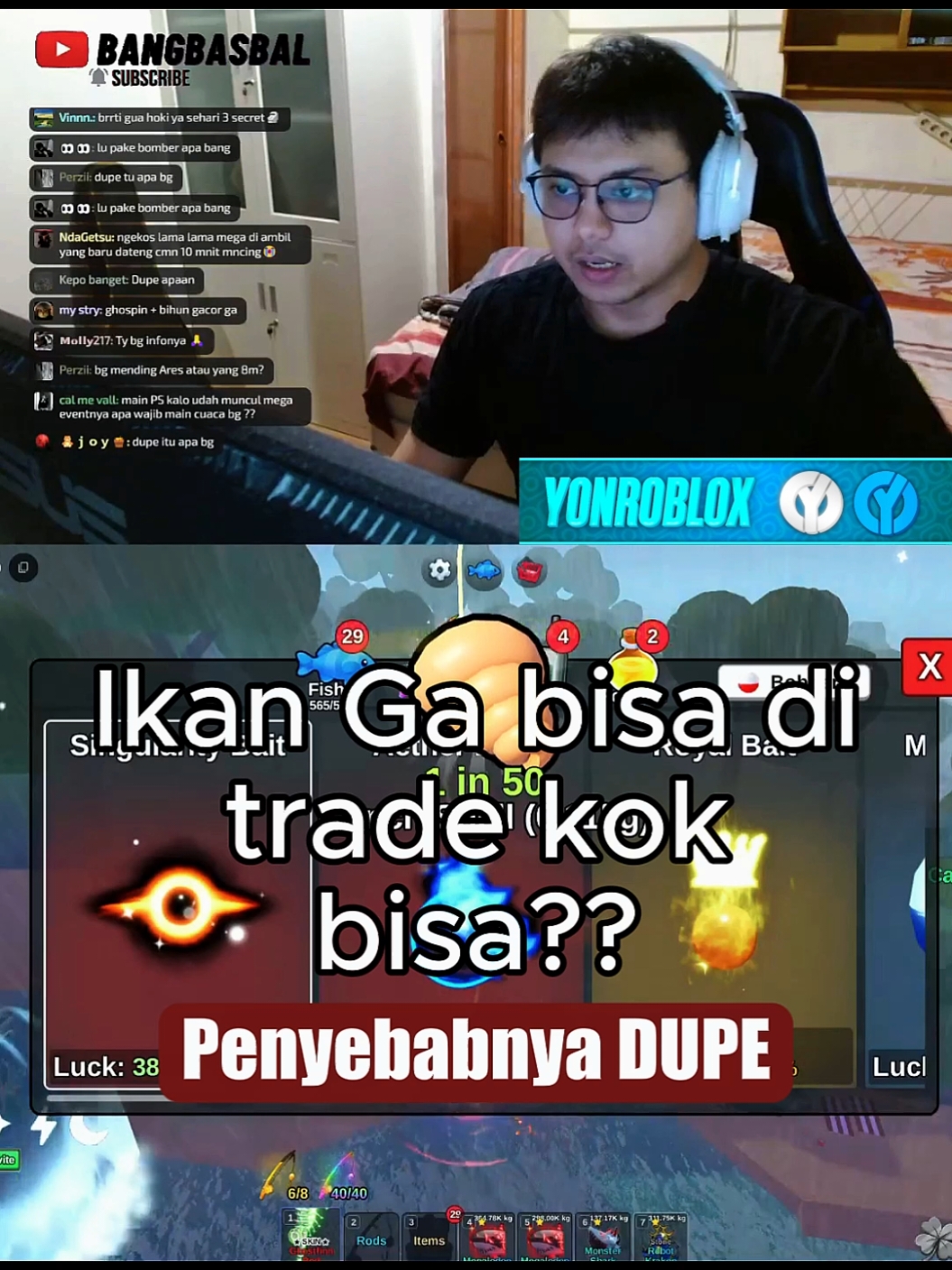 Penjelasan tentang dupe  #fishit #robloxfyp #bangbasbal 