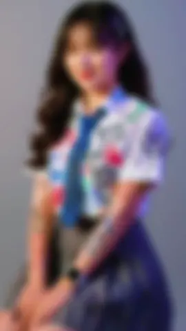 hihi jadi anak SMA dulu 😁🤭  prompt: Edit foto itu menjadi di studio foto dengan cahaya senja,duduk di kursi kayu bulat bagroud silver polos.memakai seragam sekolah putih abu-abu yang sudah di coret coret oleh pilox, seragam SMA (atasan seragam putih SMA lengan pendek +dasi SMA, rok pendek lipit lipatan rapi abu abu, rambut panjang hitam brown gelombang dengan sedikit poni di depan dan di hiasi jepit rambut dengan cantik. Memakai jam tangan apple putih, dengan HD jelas dan jernih,lensa 35 mmlens,rasio 9:16 . Dan jangan ubah wajah nya,wajah 100% tetap asli sesuai foto.  #for #geminiai #anaksma #editfoto #trend 