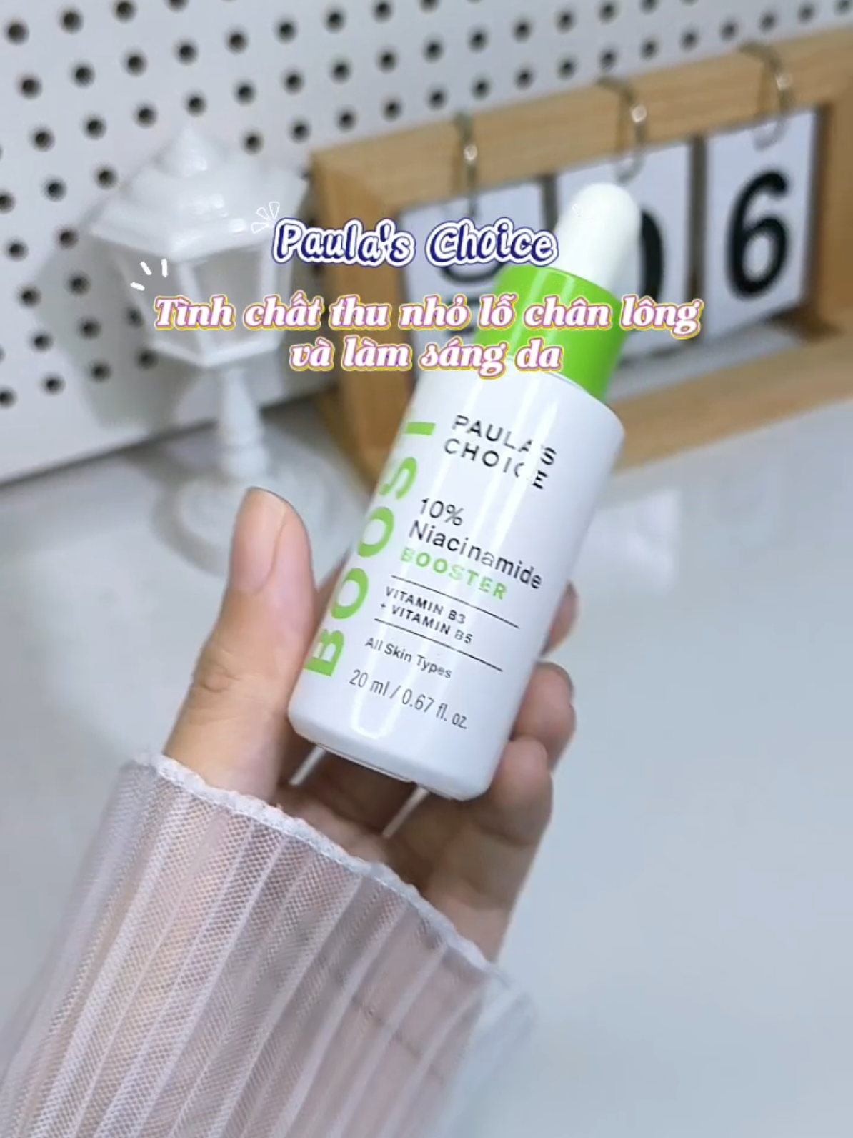 Tinh chất thu nhỏ lỗ chân lông và làm sáng da Paula's Choice #review #halinh #learnontikok #paulaschoice #thunholochanlong 