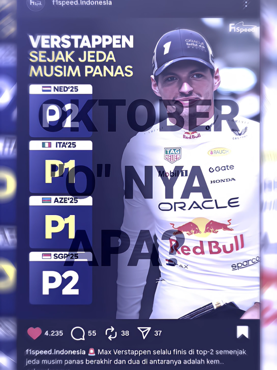 #maxverstappen  masih bisa kejar gelar kelima gk yh 😔🥺  #F1 #redbull #formula1 #fyp   preset by @Mallz 𝐀𝐌 𝐏𝐑𝐄𝐌 𝐃𝐈𝐁𝐈𝐎 