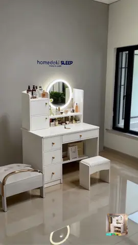 meja rias minimalis dengan cermin led desain elegan dan banyak laci bikin skincare dan makeup tersusun rapi tampil makin cantik setiap hari buruan beli sekarang sebelum stok habis [HASHTAG] #mejariascantik #mejaskincare #mejariasled #mejaminimalis #perabotkamar          