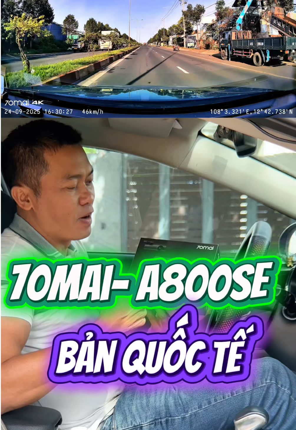 Độ phân giải 4K của XIAOMI  phải nói là đỉnh thật #camerahanhtrinhoto #70maibanquocte #70maia800se #nhatm75 #tiktokads 