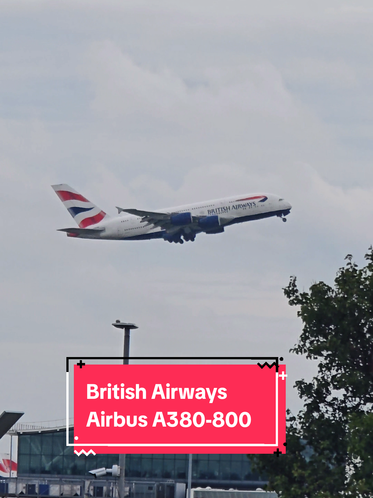 British Airways Airbus A380 departing from Heathrow Airport ✈️ #airbusa380 #britishairways #airplane #aviation #heathrow 