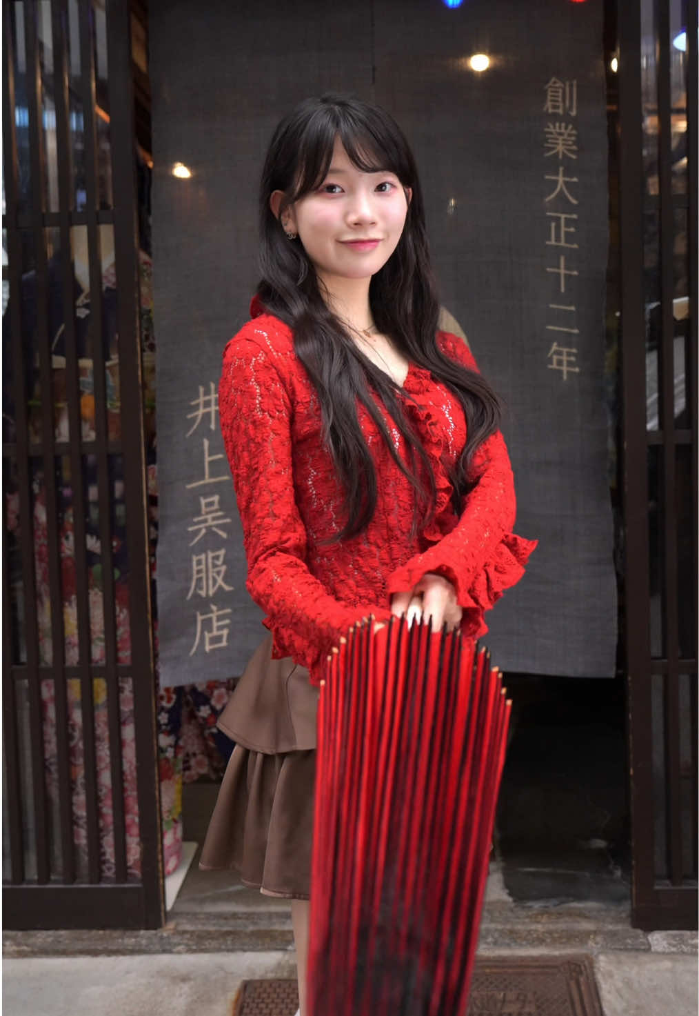 赤から赤へ変身！ Model:@青蓮  #井上呉服店 #振袖 #変身 #change #kimono 