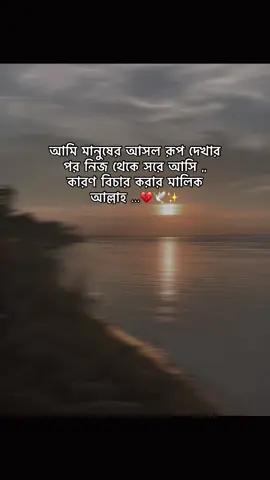 আমি মানুষের আসল রূপ দেখার পর নিজ থেকে সরে আসি ,,কারণ বিচার করার মালিক আল্লাহ …💔🕊️✨#foryou #foryoupag #bdtiktokofficial🇧🇩 #growmyaccount #unfreezemyacount @For You @TikTok @TikTok Bangladesh 