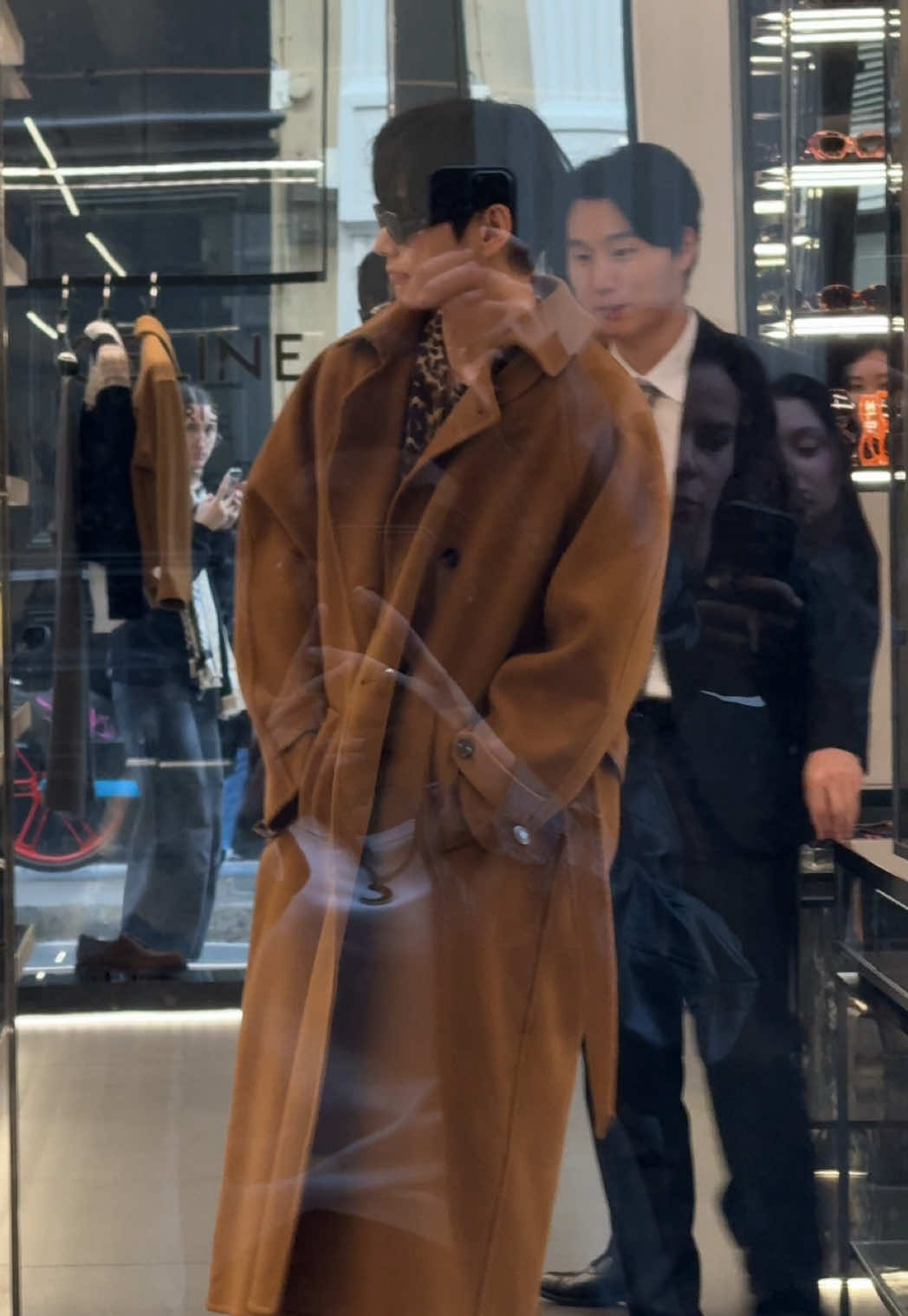 #taehyung at the #celine store #bts #v 