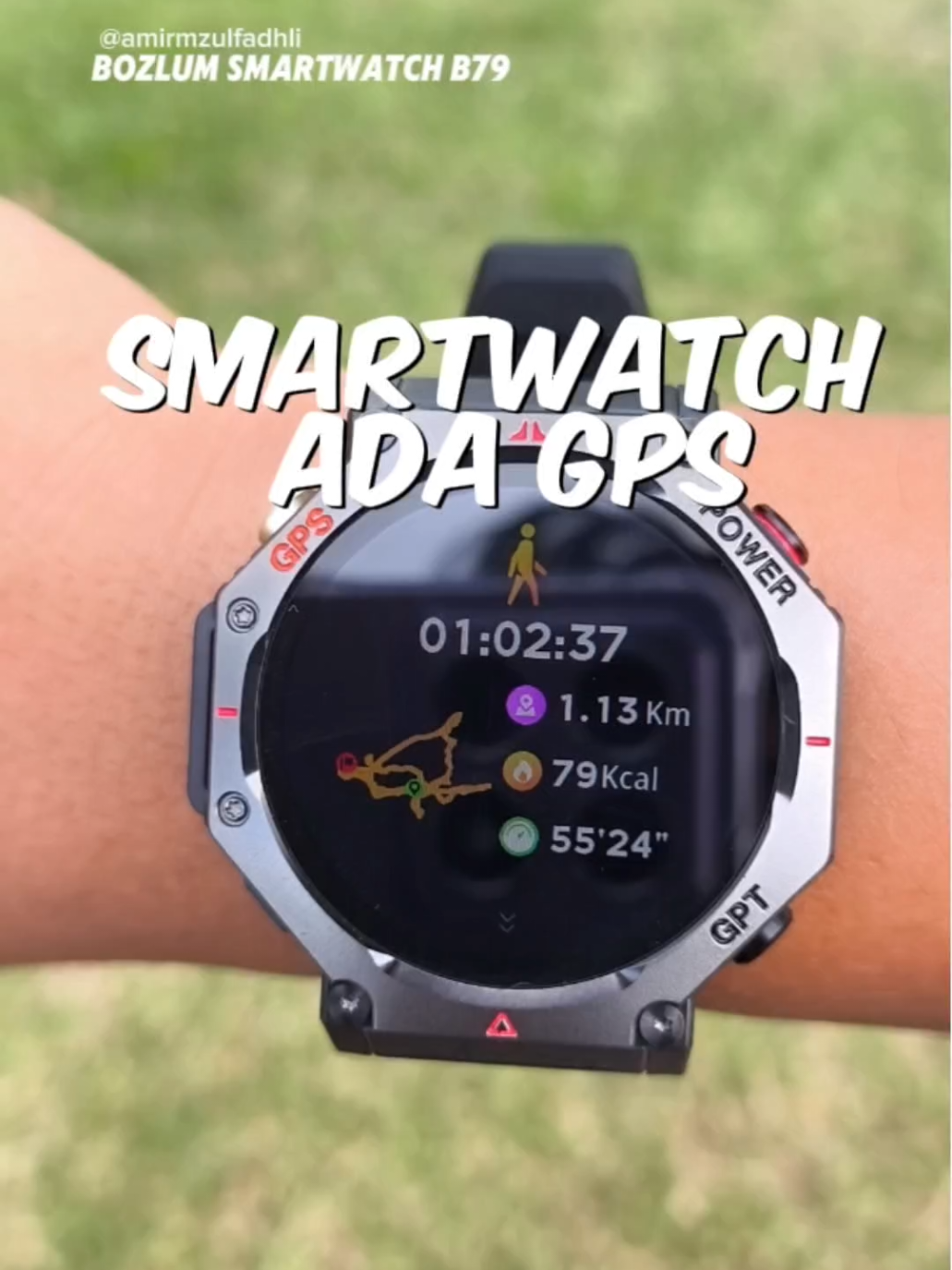 Kalau cari jam ada GPS versi bajet boleh consider jam nin😁👍🏻 #amzstudio 