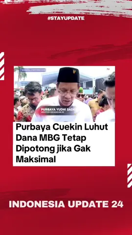 Dana MBG dipotong jika gak terserap maksimal Oktober ini #indonesiaupdate #menkeupurbaya #luhut #mbg #makanbergizigratis 