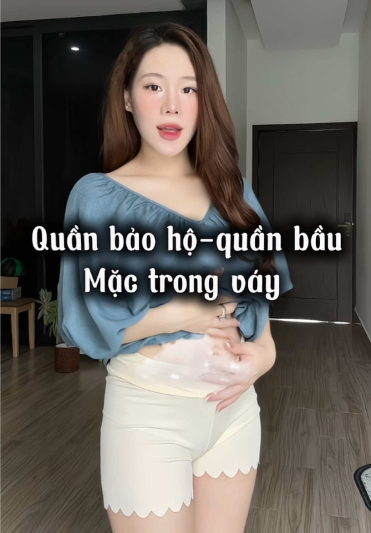 Quần đùi bầu mặc trong váy #quanduibau #quanmactrongvay #quanbaumacvay #baumacgidep #thoitrangbau 